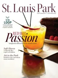 Refreshing drink on magazine cover