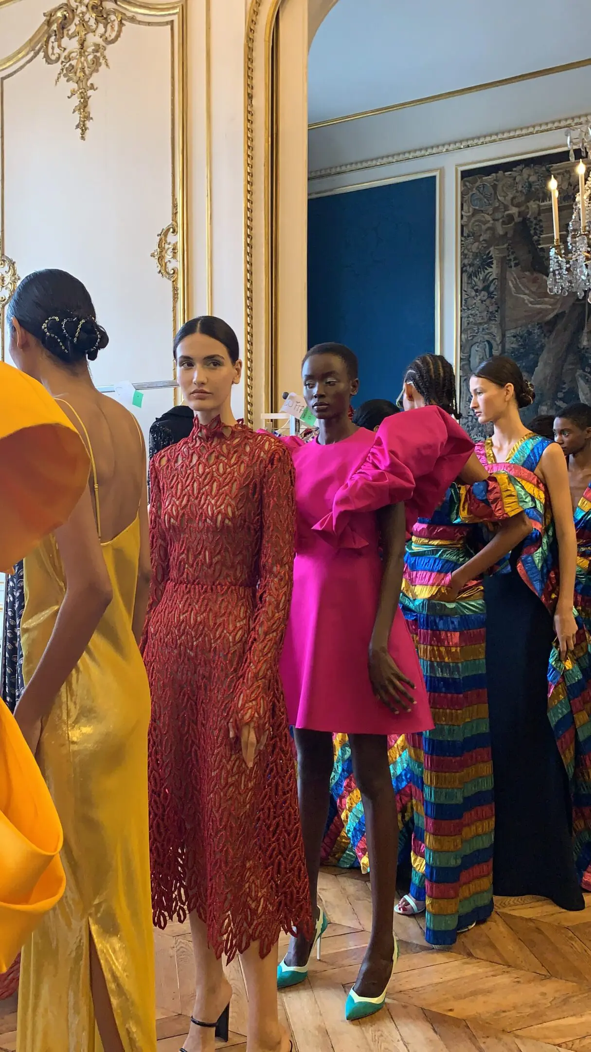 Backstage at a fashion show